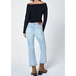 Unpublished Marlow Mid Rise Cropped Flare Blue Denim Y2K Punk Grunge Jean Sz 30